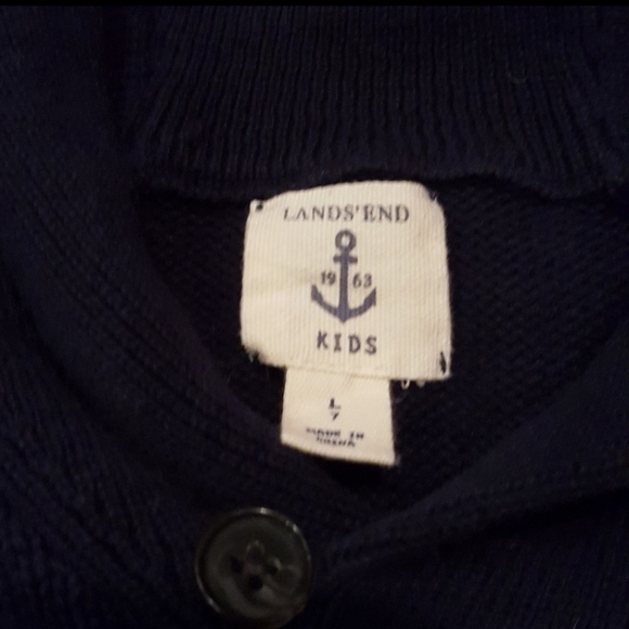 Lands' End Boy's Snowflake Sweater - Picture 4 of 4